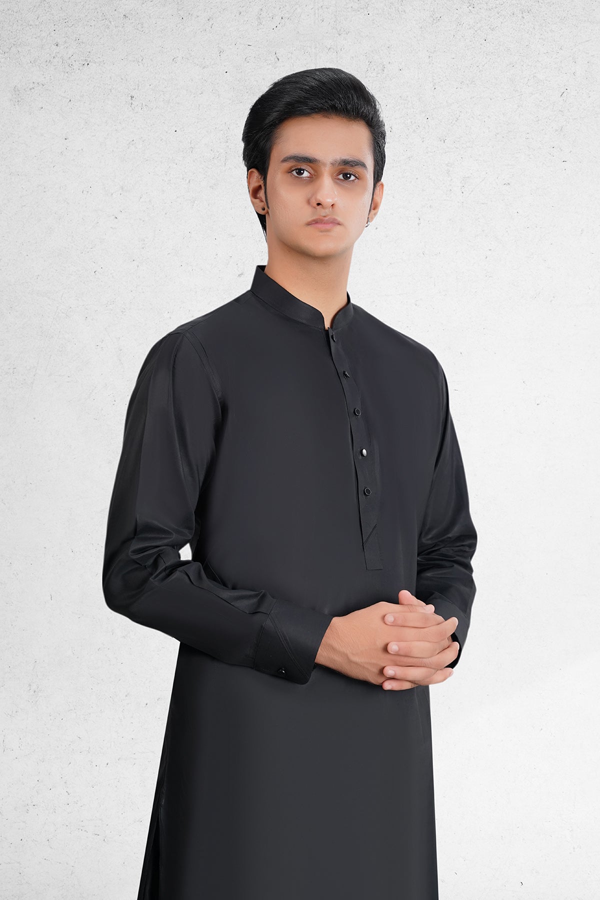 Men's Black Shalwar Kameez - 111034