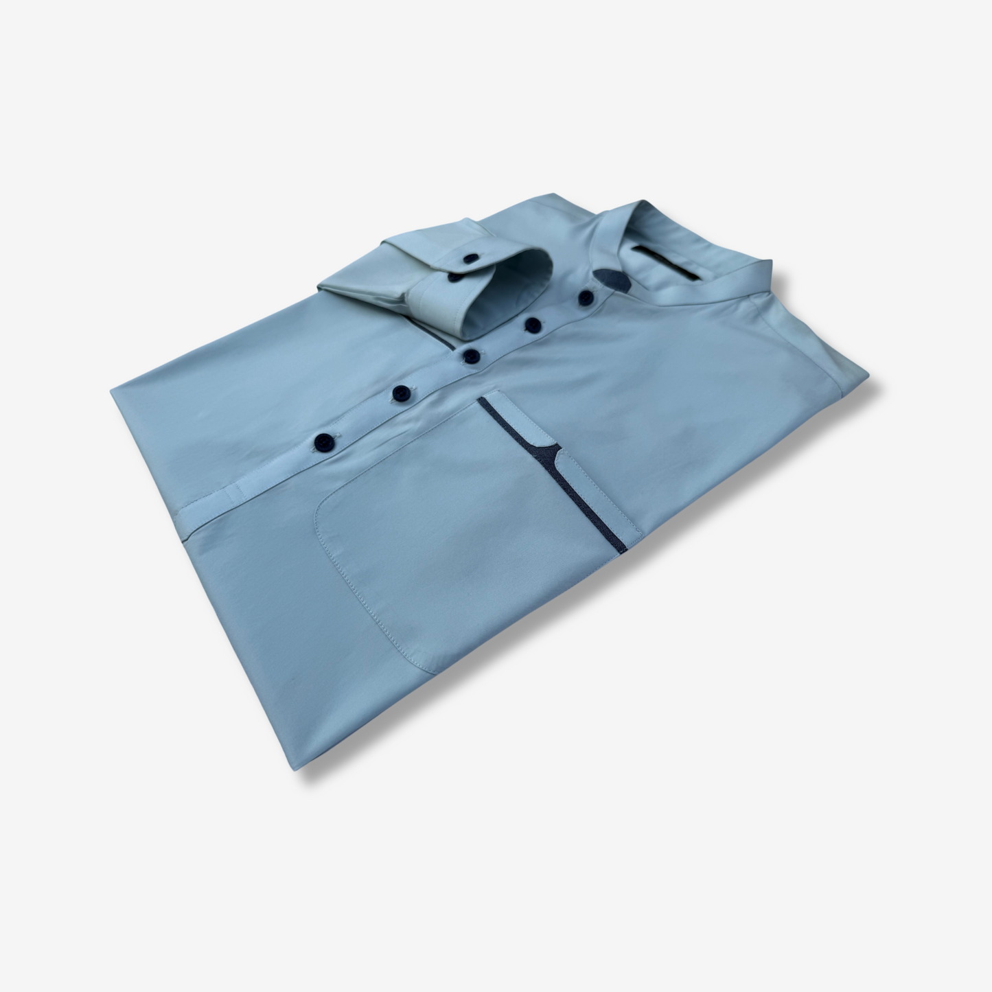 Men's Cyan Blue Cotton Shalwar Kameez - 111014