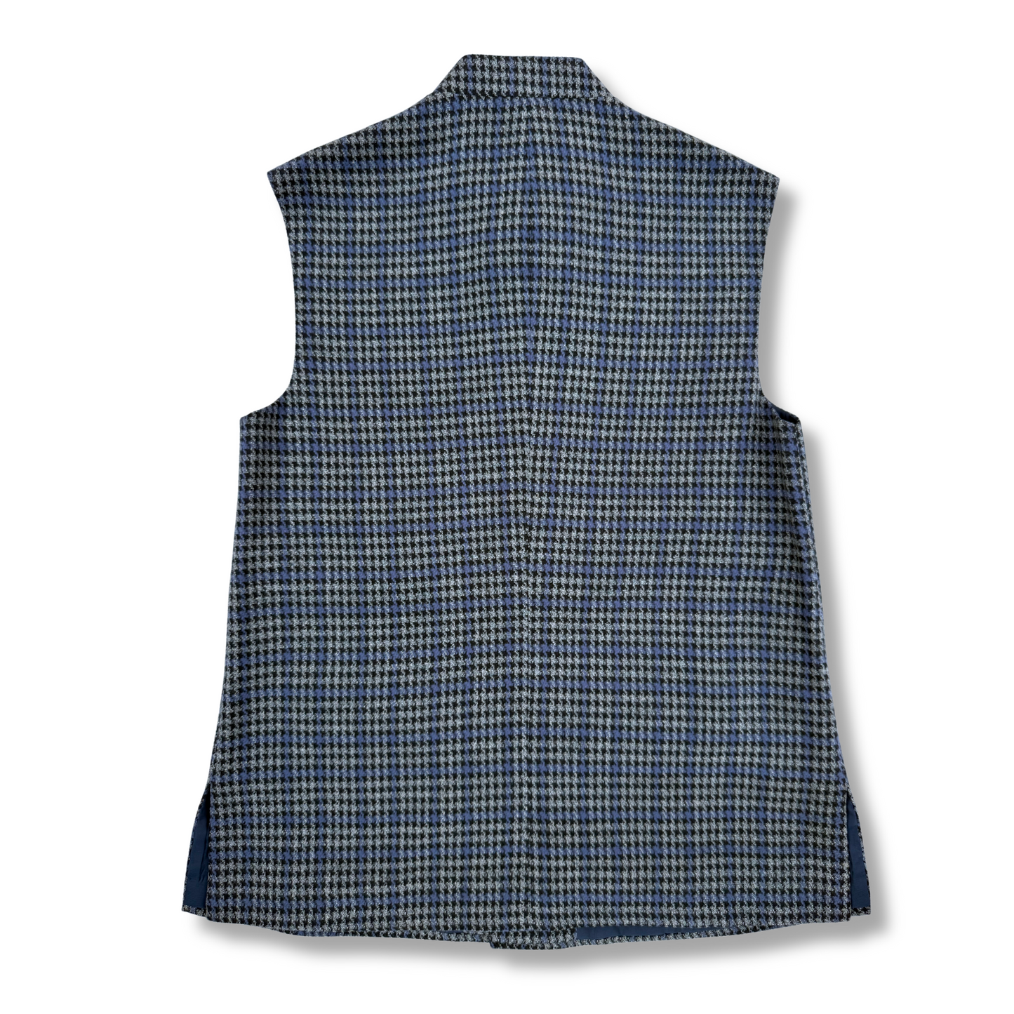 Men's Cyan Blue Wool Touch Waistcoat - 226004