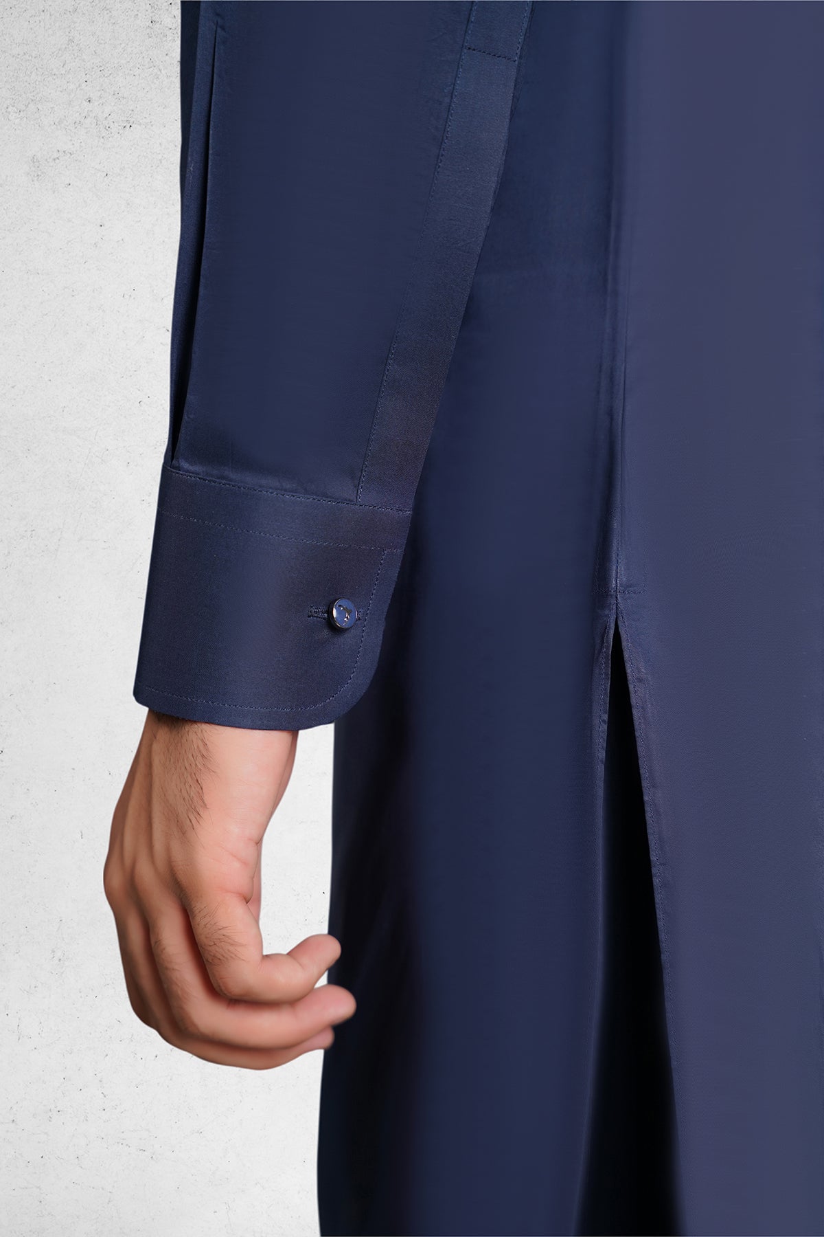 Men's Dark Blue Shalwar Kameez - 111030