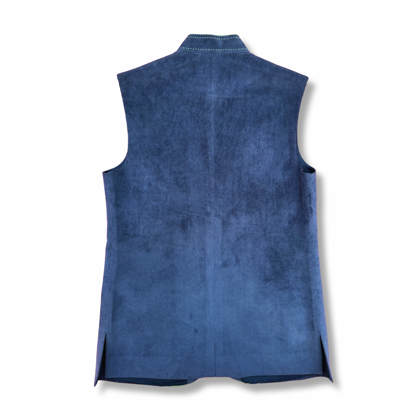 Men's Dusky Blue Corduroy Waistcoat - 224001