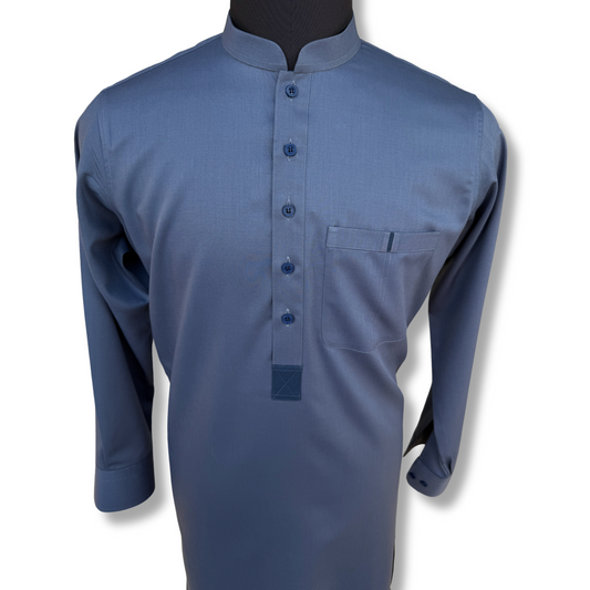 Men's Dusky Blue TR Shalwar Kameez - 113003