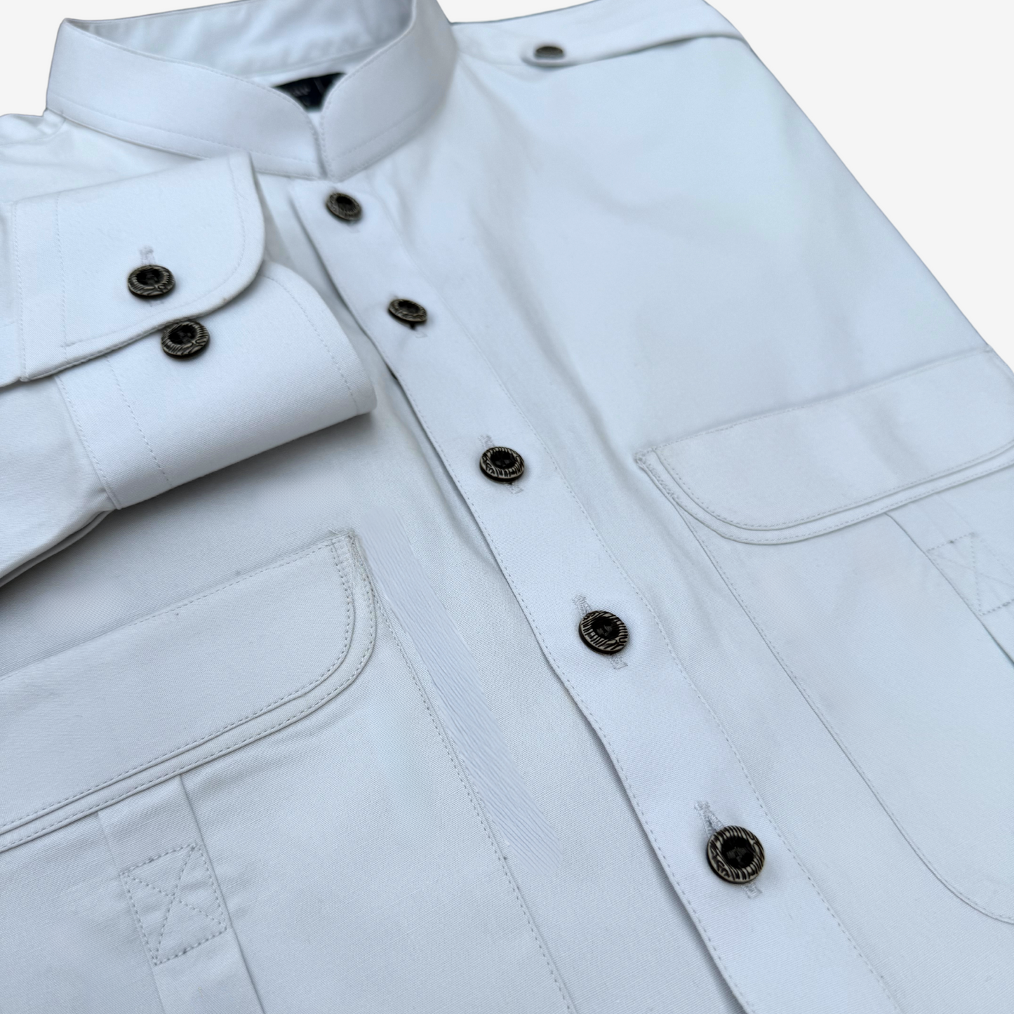 Men's Frost White Cotton Shalwar Kameez - 111007