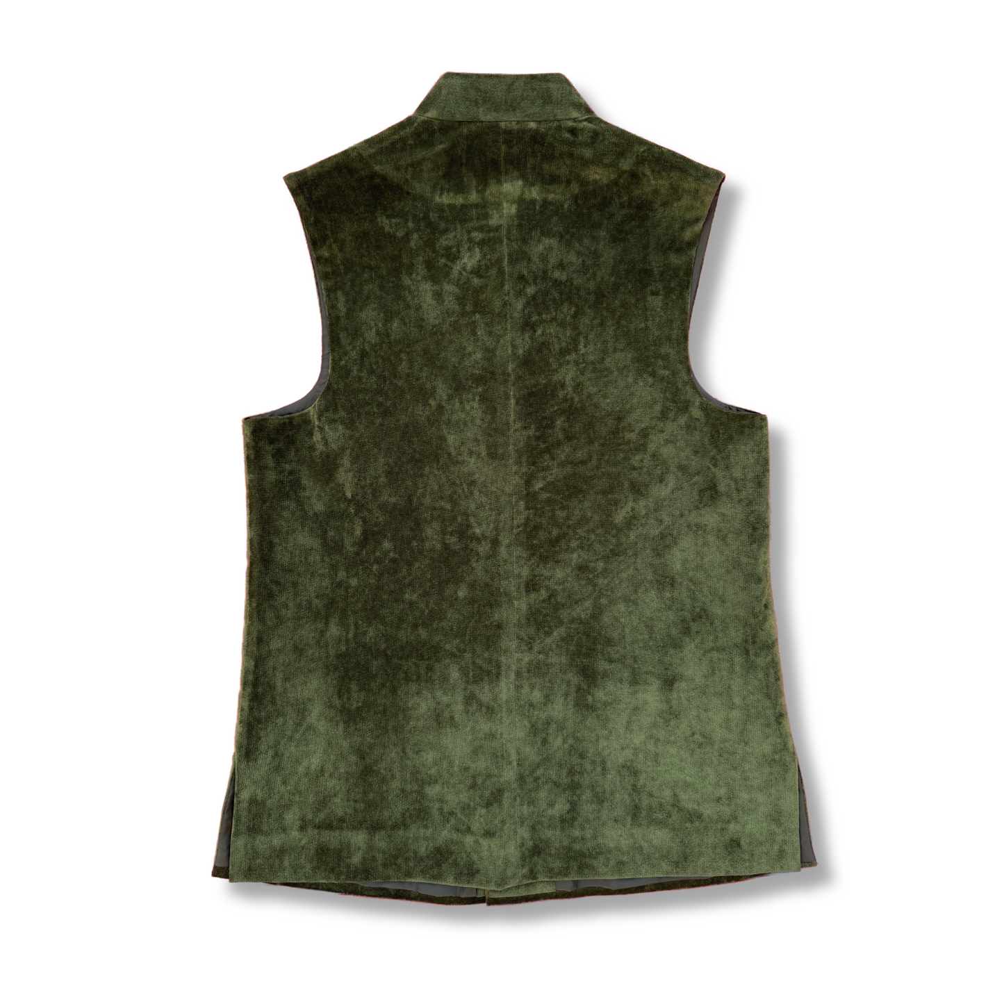 Men's Fuscous Green Corduroy Waistcoat - 224003