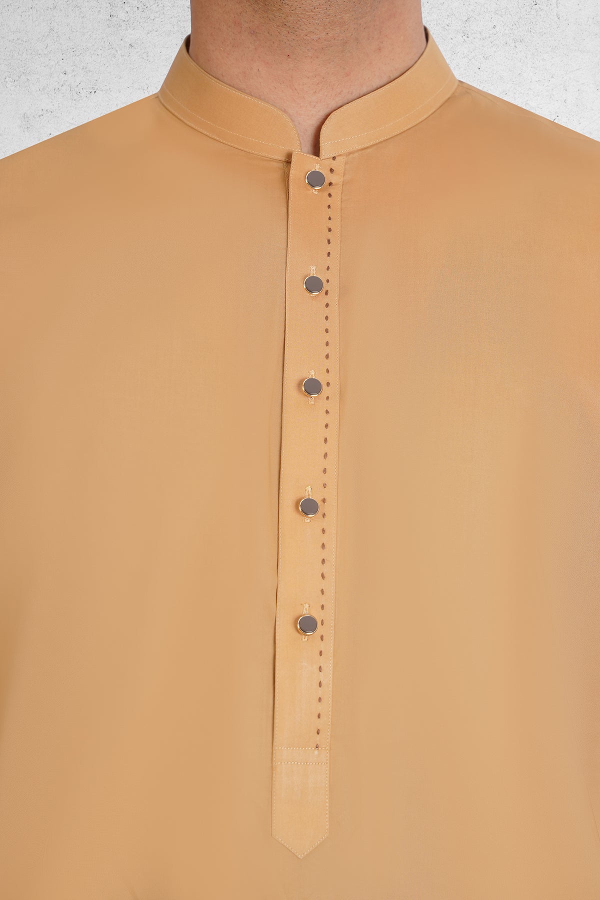 Men's Golden Brown Shalwar Kameez - 111033