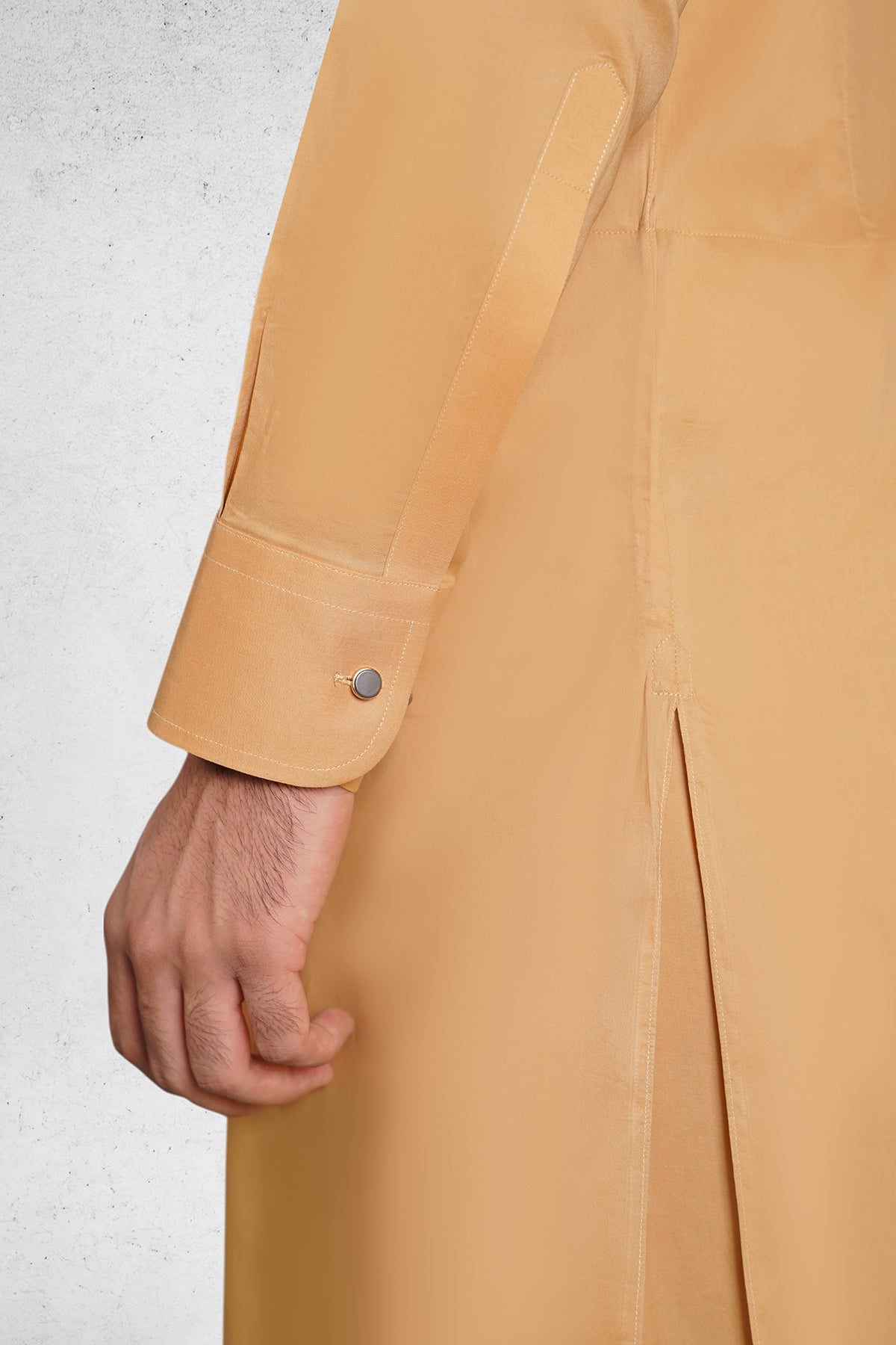 Men's Golden Brown Shalwar Kameez - 111033