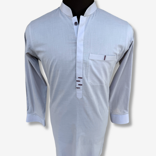 Men's Light Purple Cotton Shalwar Kameez - 111013