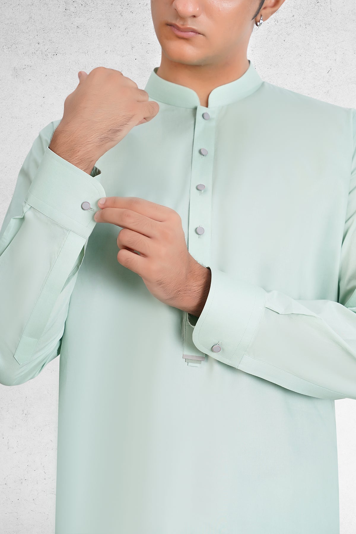 Men's Light Teal Shalwar Kameez - 111023