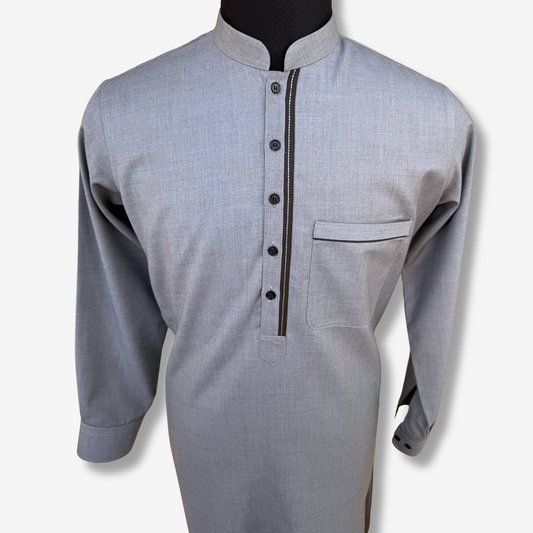 Men's Lilac Grey TR Shalwar Kameez - 113010