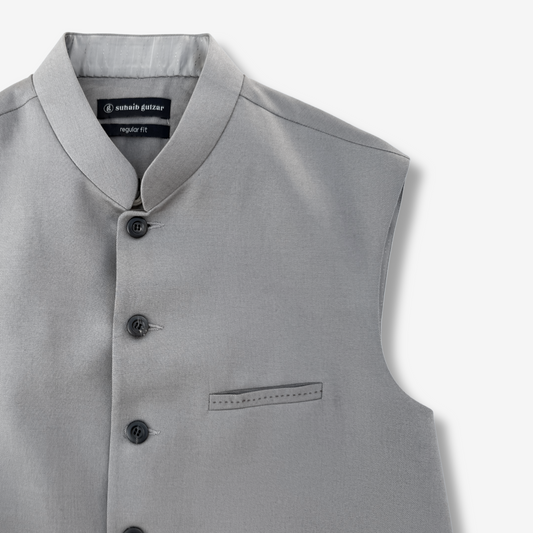 Men's Oslo Gray Irish Linen Waistcoat - 225002