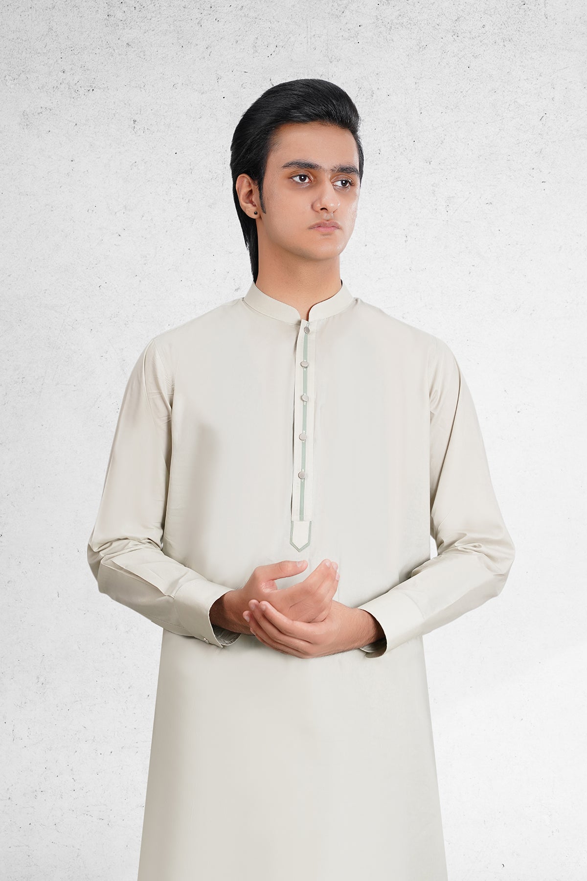 Men's Pastel Grey Shalwar Kameez - 111024