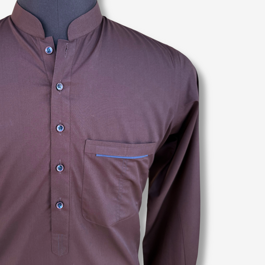 Men's Reddish Magenta Wash & Wear Shalwar Kameez - 112002