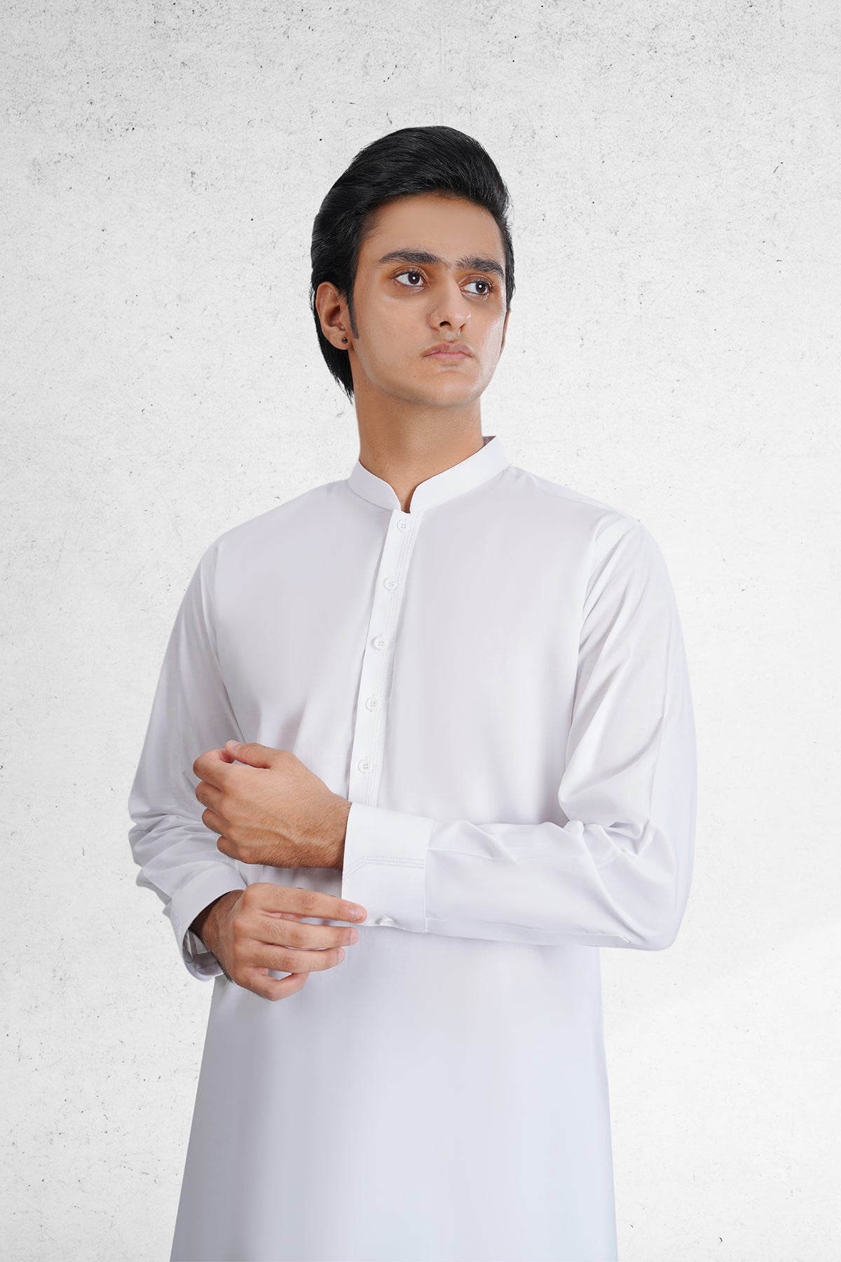 Men's Snow White Shalwar Kameez - 111025
