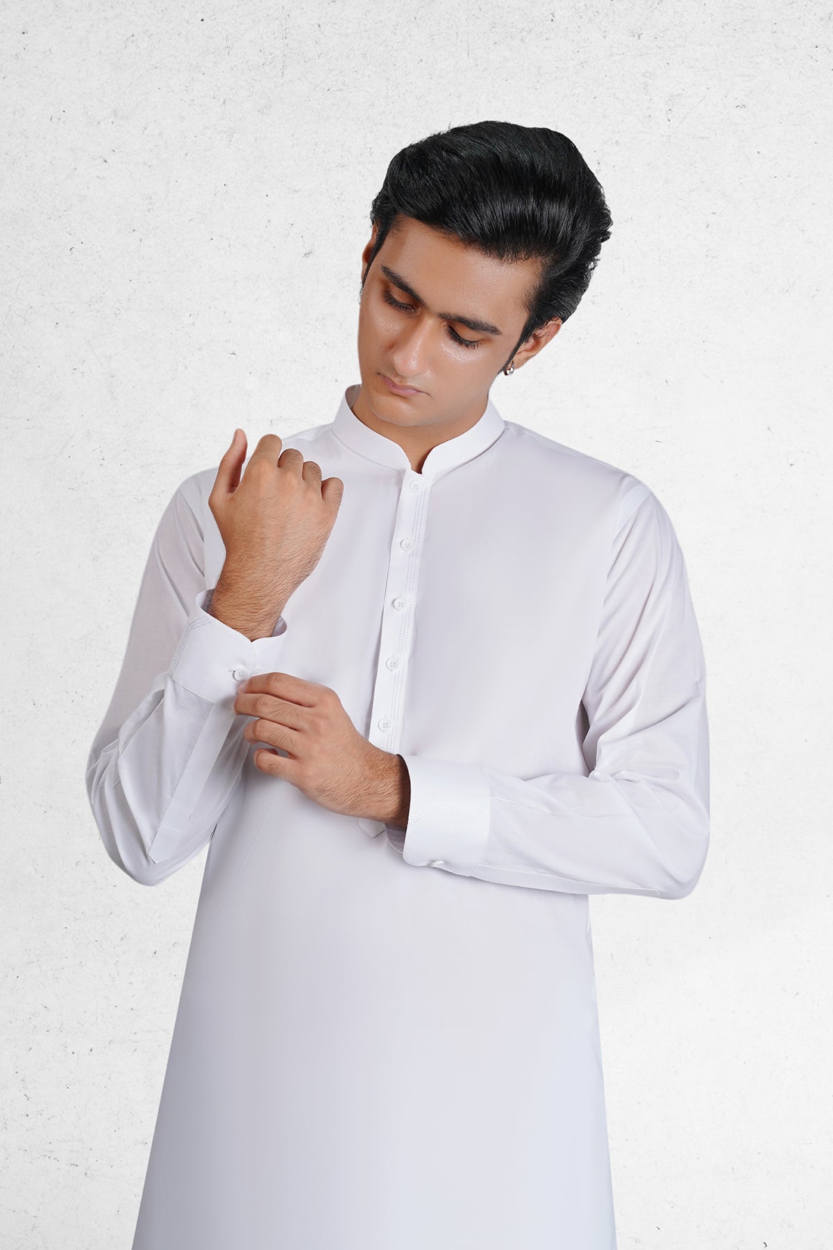 Men's Snow White Shalwar Kameez - 111025