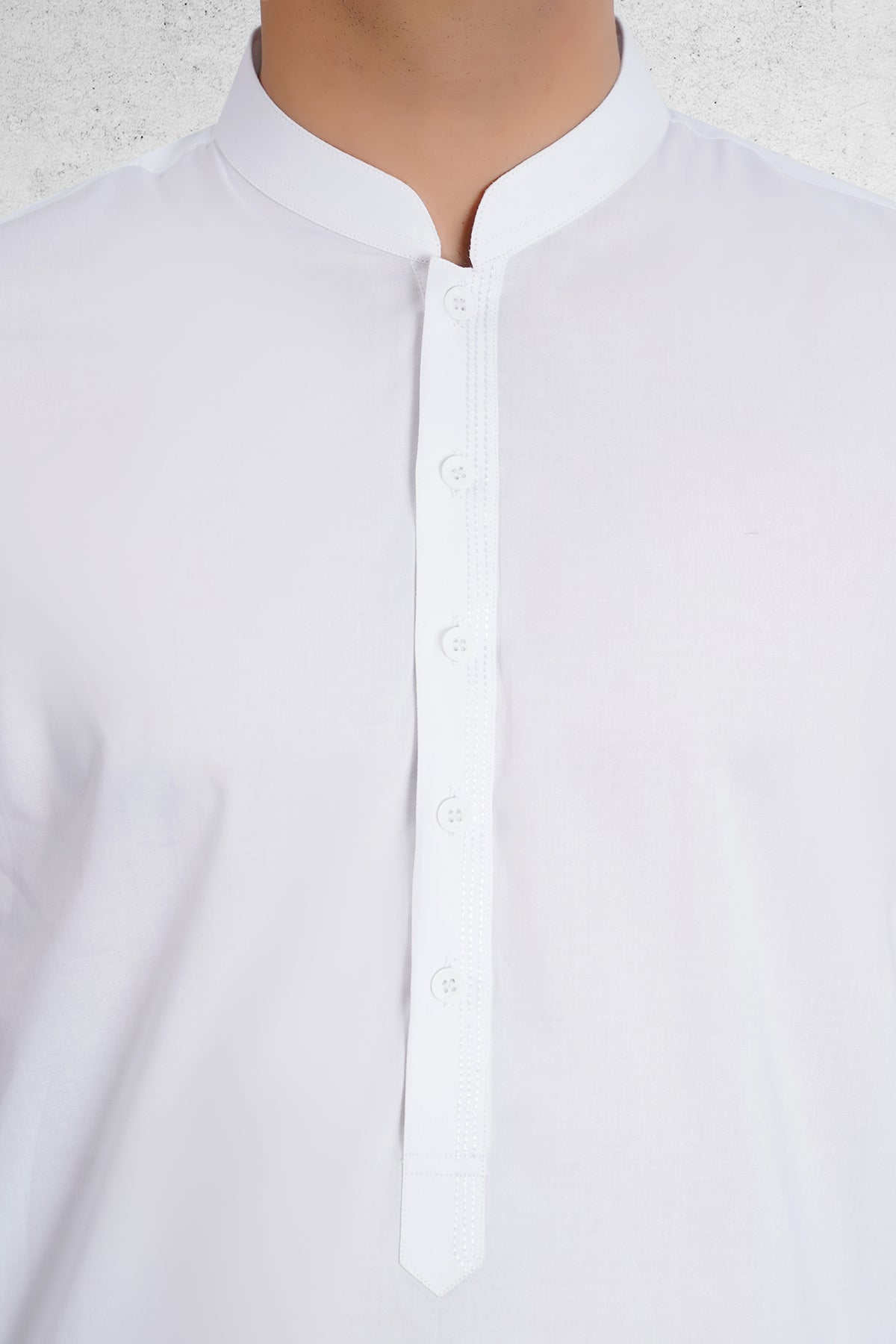 Men's Snow White Shalwar Kameez - 111025