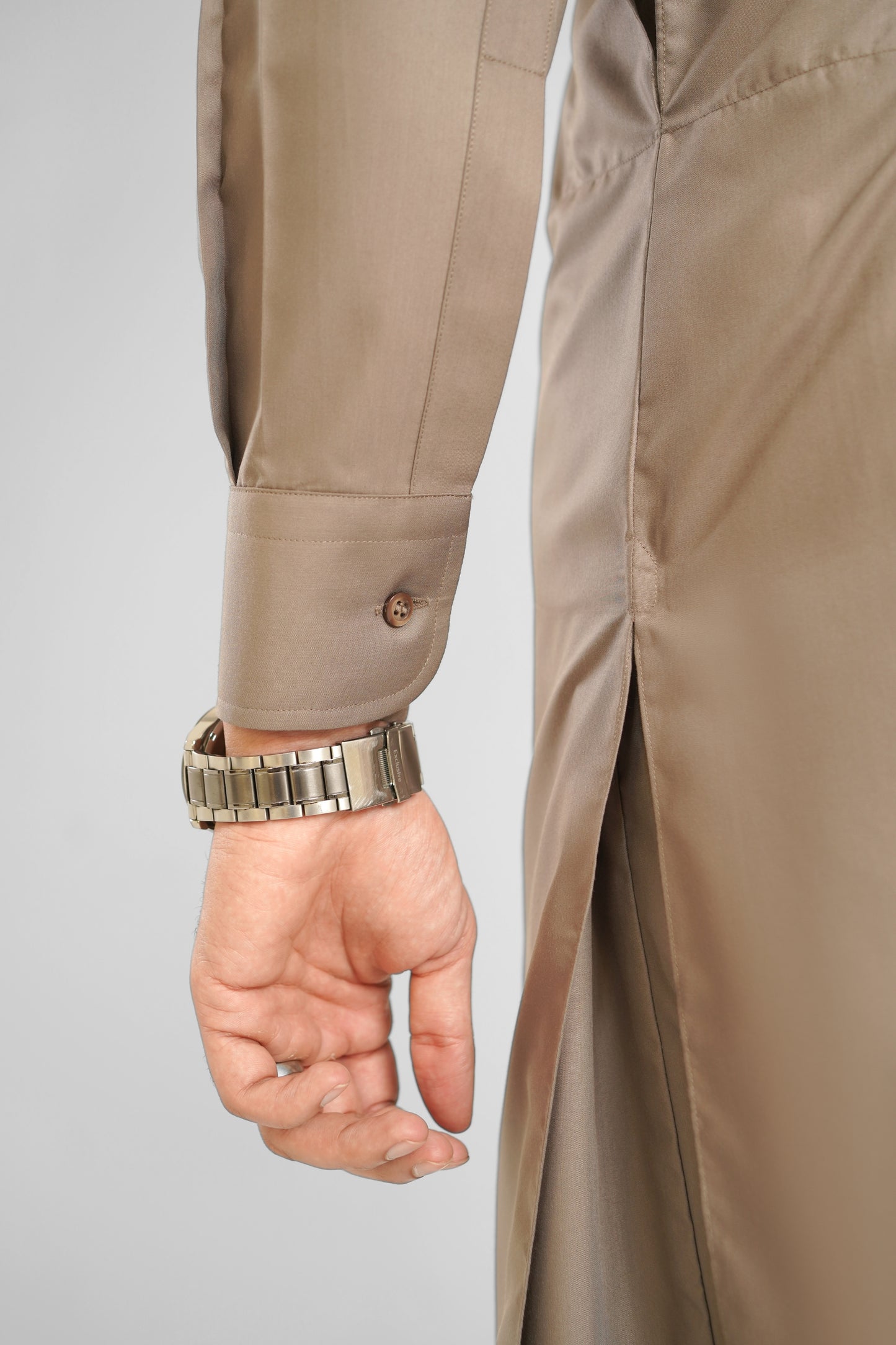 Men's W&W Blend Light Taupe Shalwar Kameez - 112011