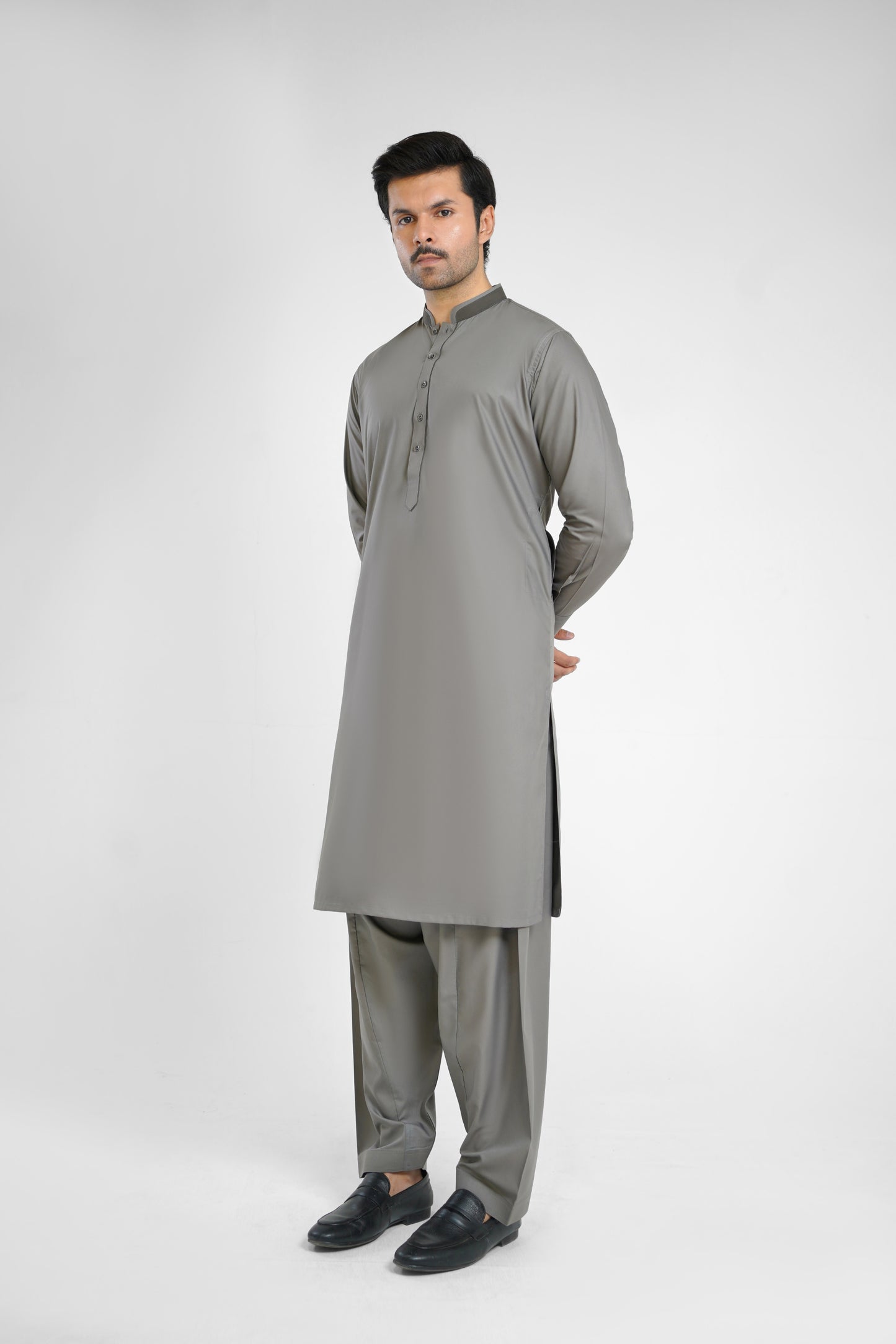 Men's W&W Blend Oslo Gray Shalwar Kameez - 112014
