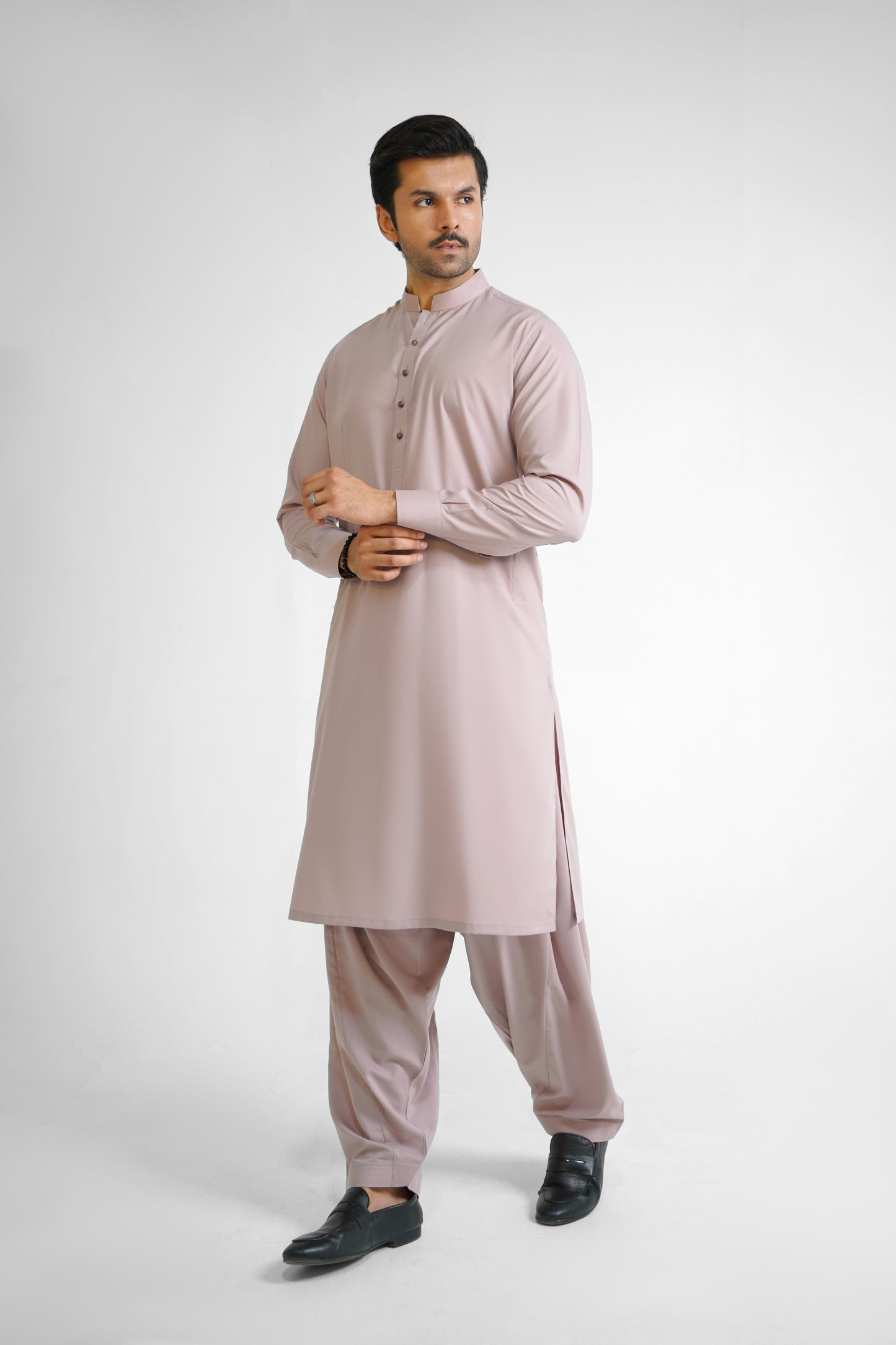 Men's W&W Blend Soft Mauve Shalwar Kameez - 112008