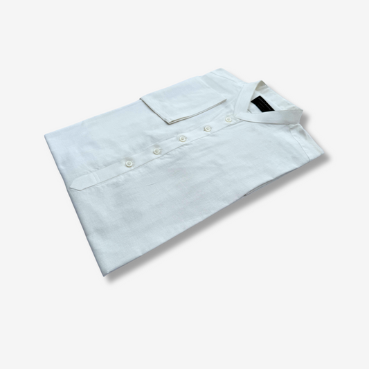 Men's White Cotton Shalwar Kameez - 111019