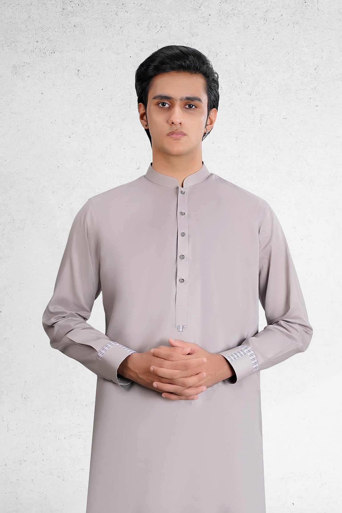 Men's Wisteria Gray Shalwar Kameez - 111026