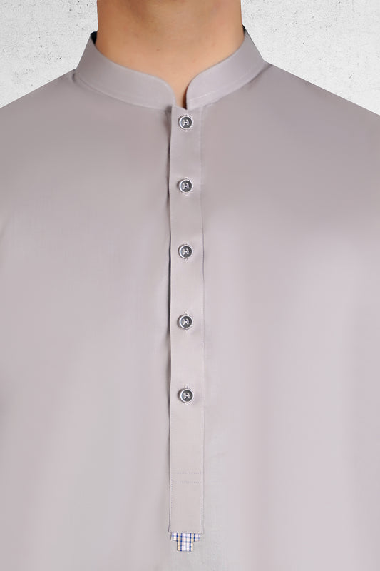 Men's Wisteria Gray Shalwar Kameez - 111026