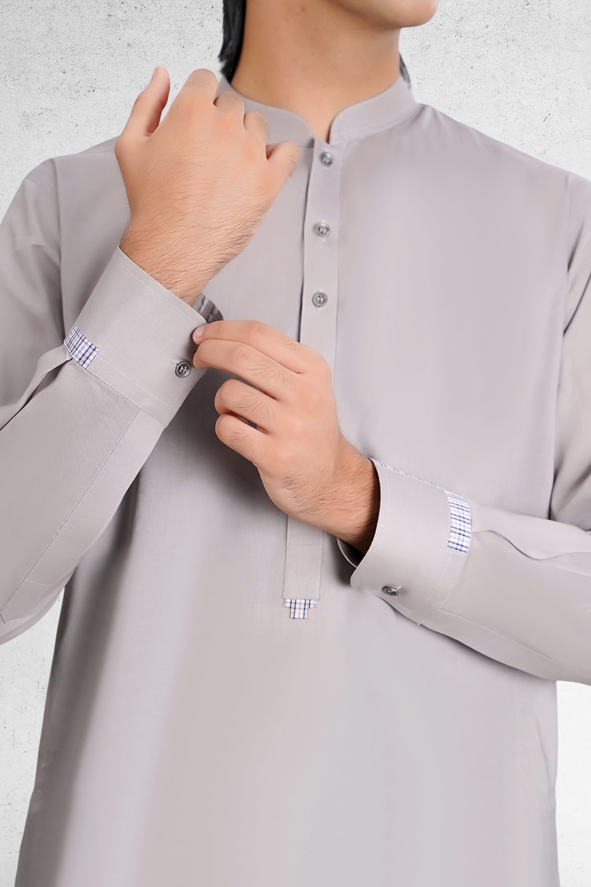 Men's Wisteria Gray Shalwar Kameez - 111026