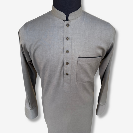 Men's Ash Gray TR Shalwar Kameez - 113014