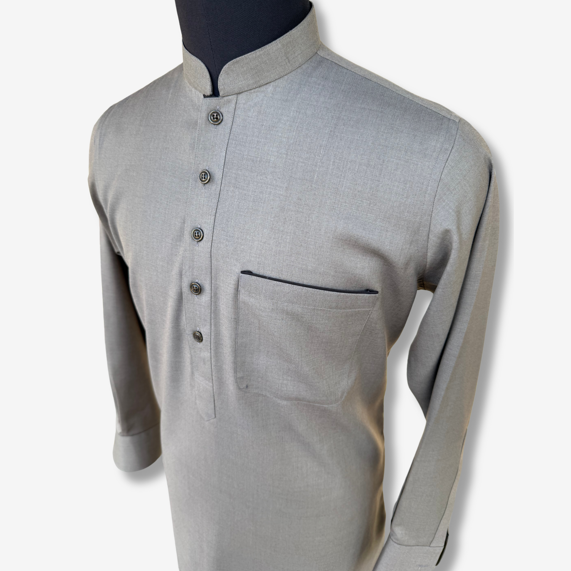 Men's Ash Gray TR Shalwar Kameez - 113014