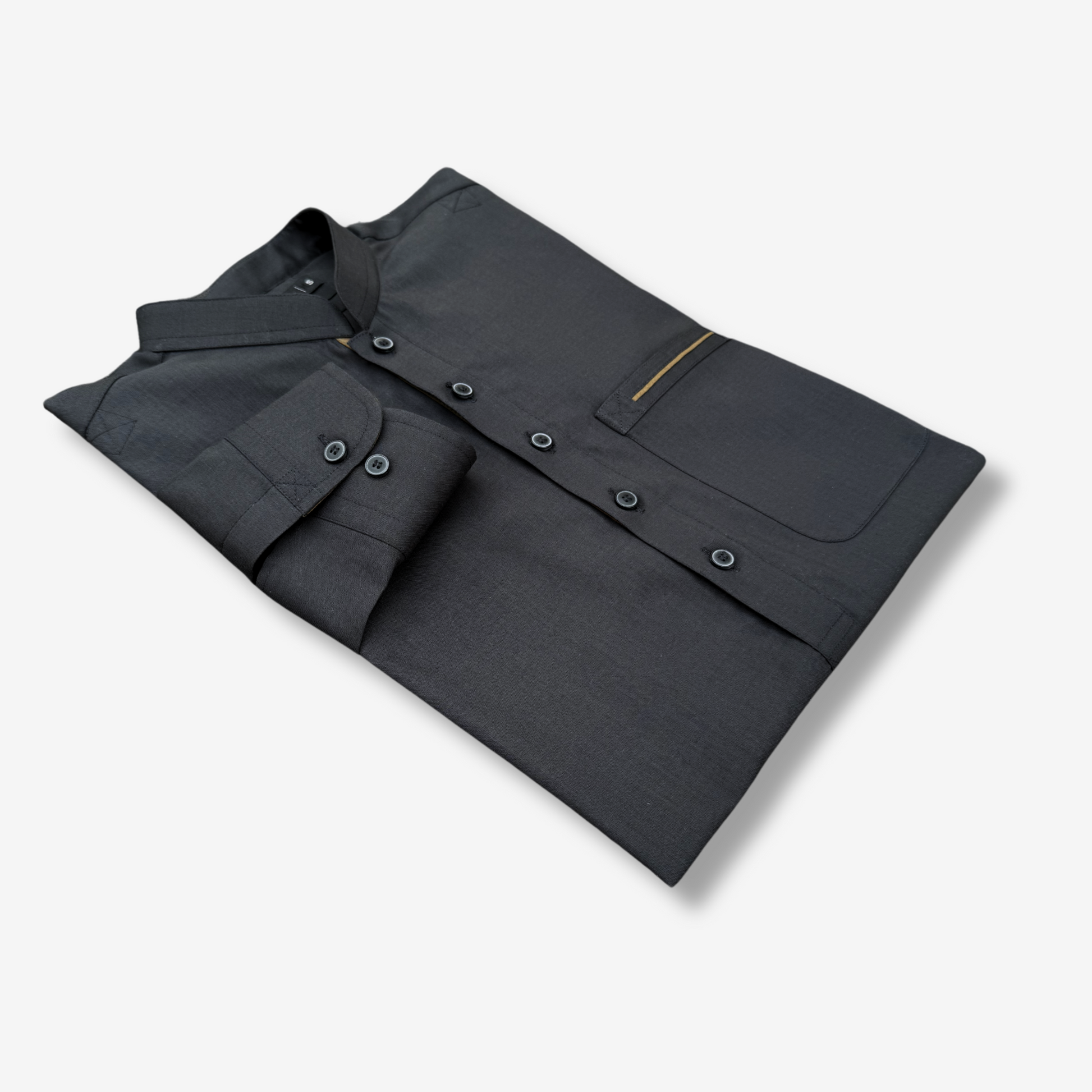 Men's Black Cotton Shalwar Kameez - 111004