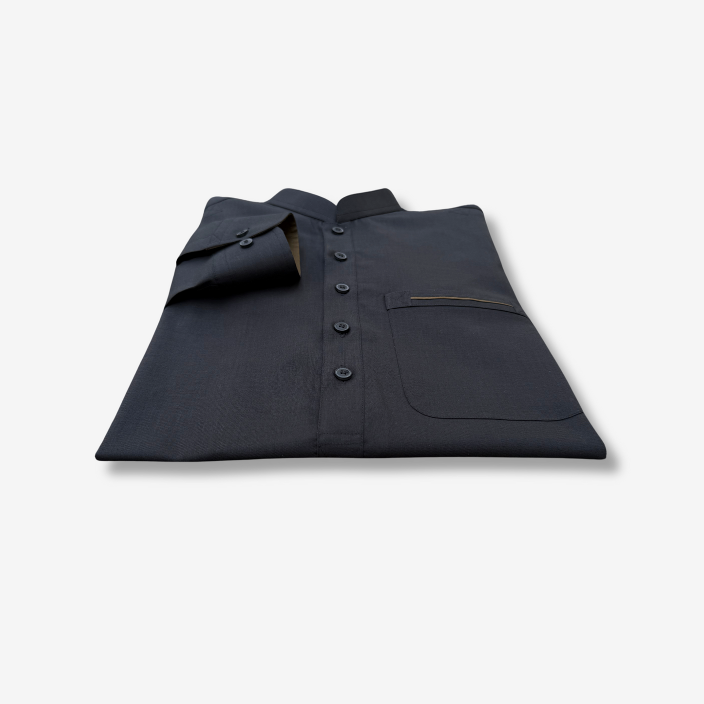 Men's Black Cotton Shalwar Kameez - 111004