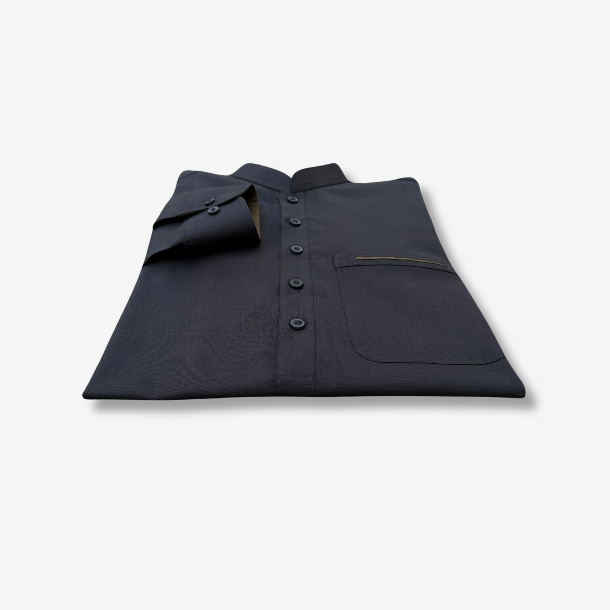 Men's Black Cotton Shalwar Kameez - 111004