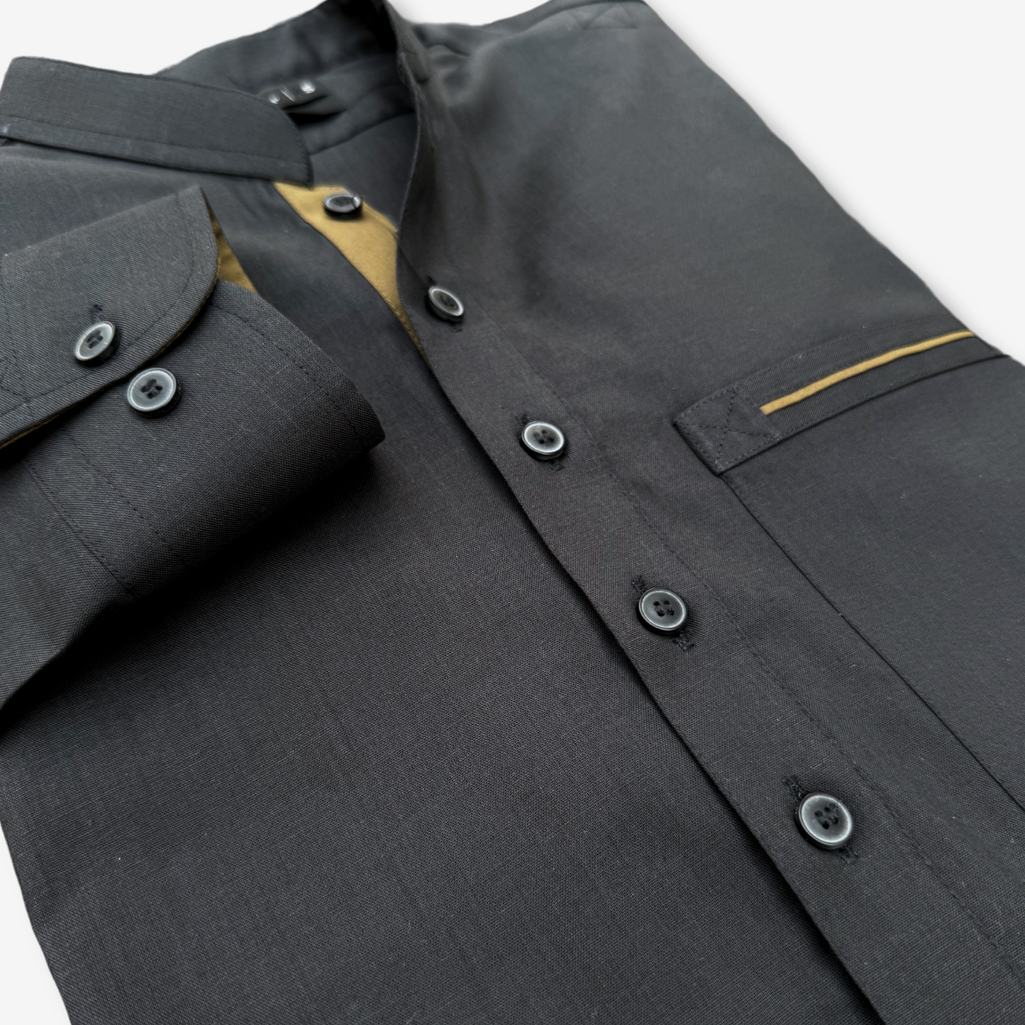 Men's Black Cotton Shalwar Kameez - 111004