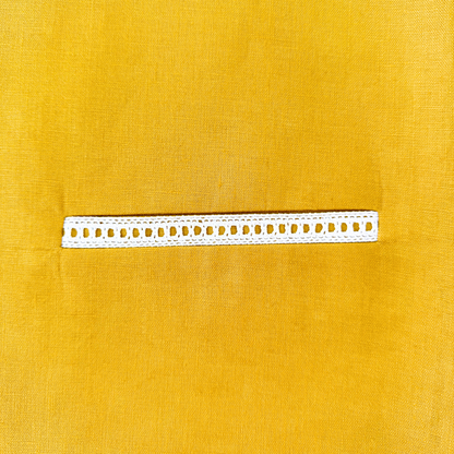 Men's Corn Yellow Irish Linen Waistcoat - 225001