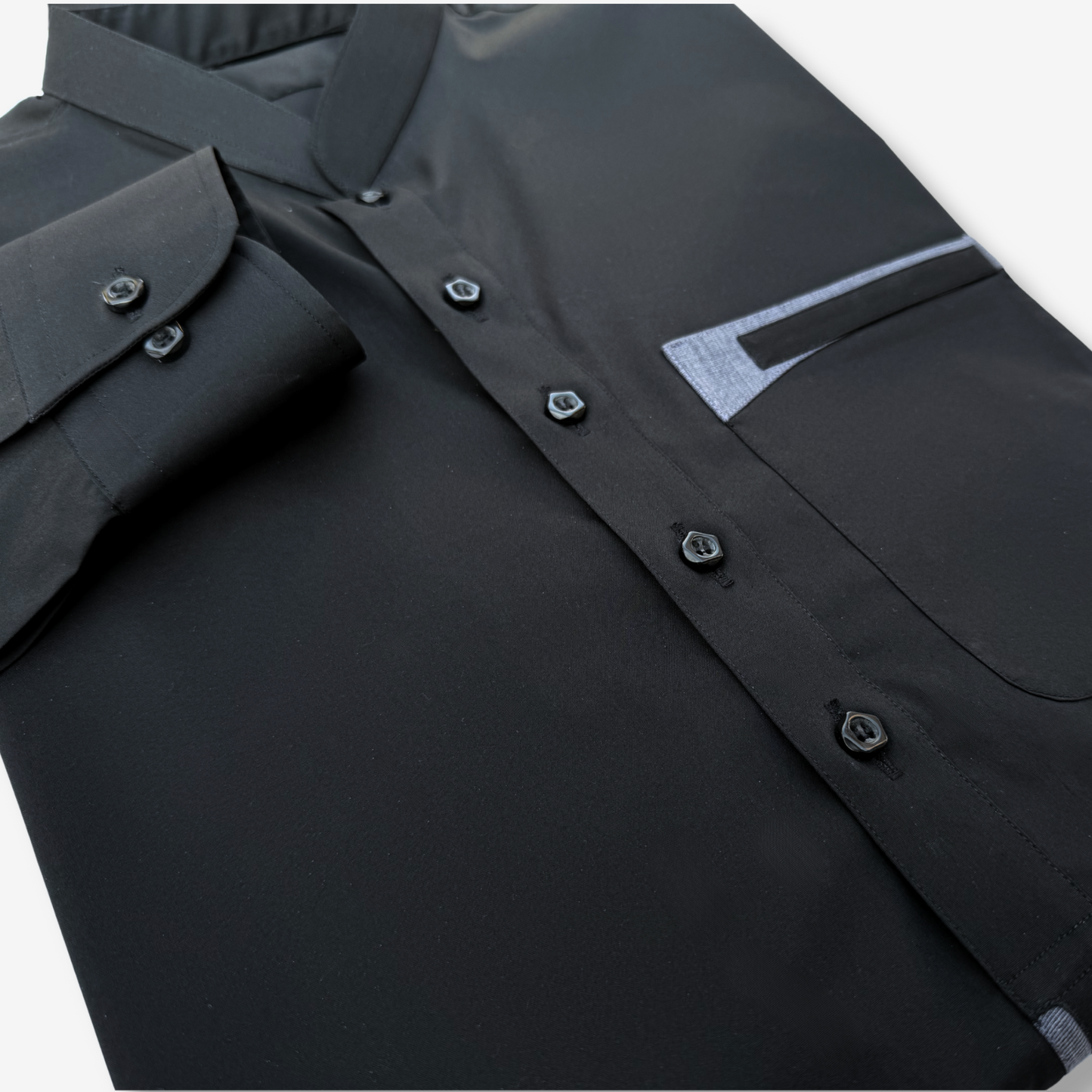 Men's Deep Black Cotton Shalwar Kameez - 111011
