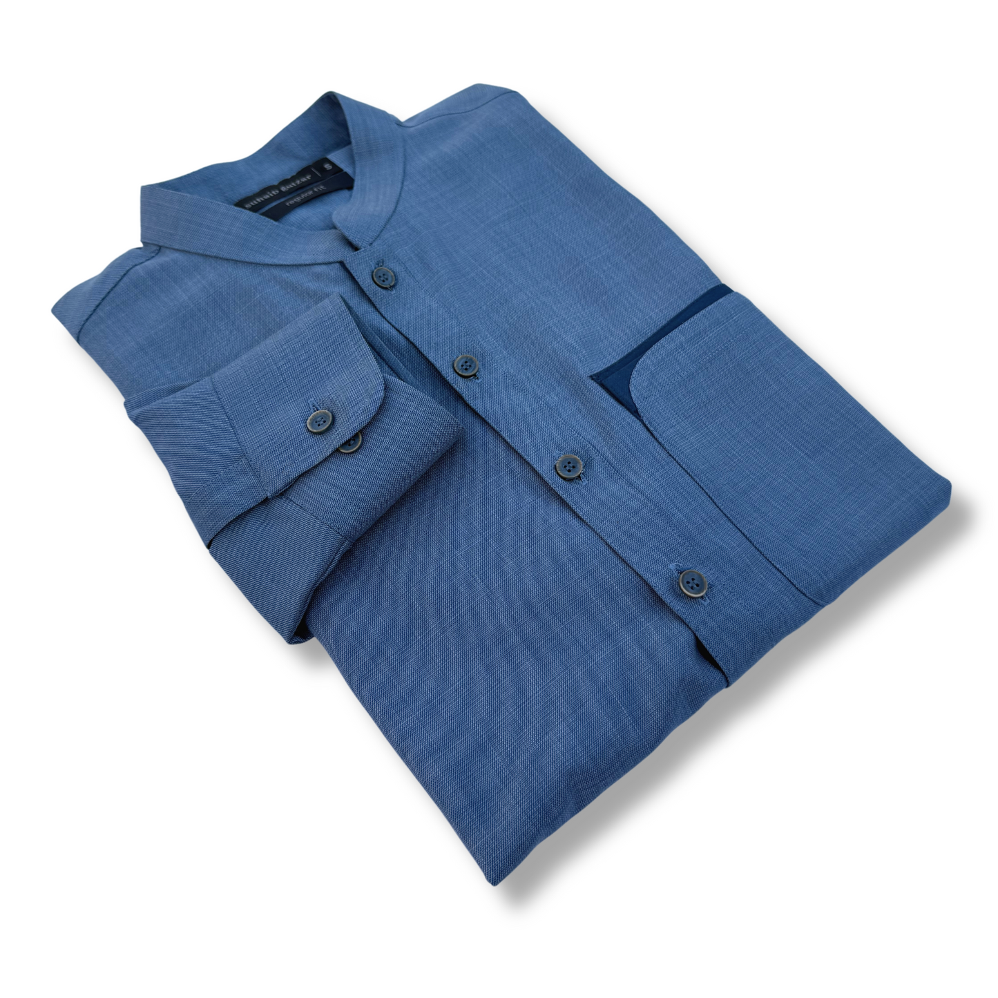 Men's Denim Blue Shalwar Kameez - 113004