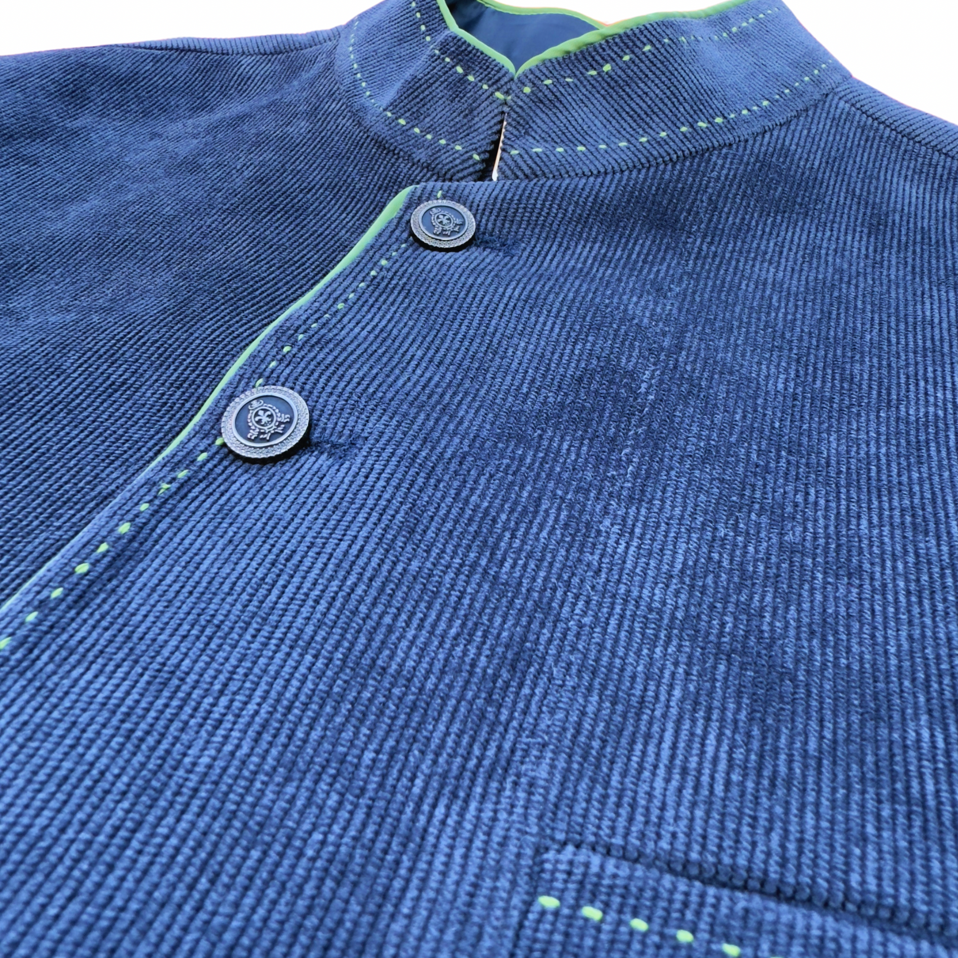 Men's Dusky Blue Corduroy Waistcoat - 224001