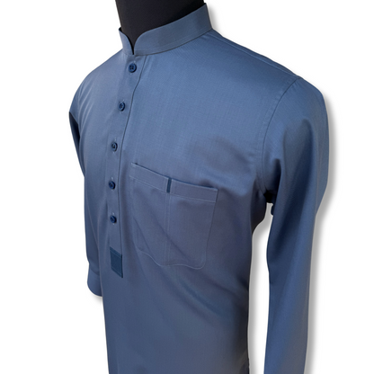Men's Dusky Blue TR Shalwar Kameez - 113003