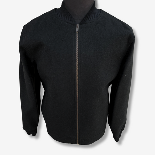 Men's Ebony Black Bomber Jacket - 331003