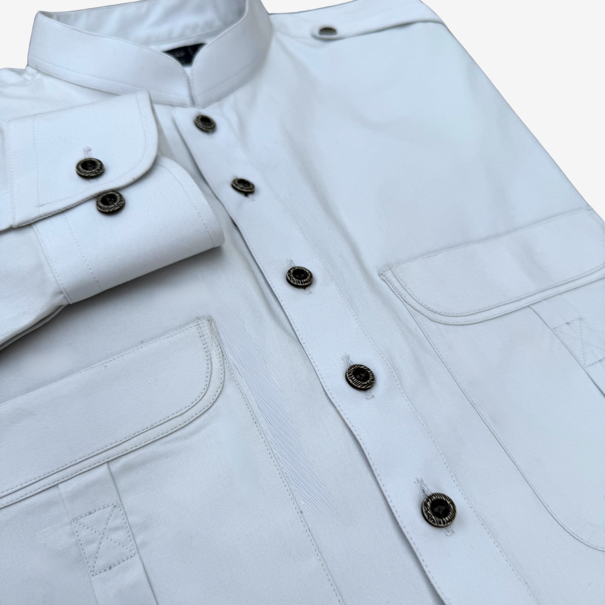 Men's Frost White Cotton Shalwar Kameez - 111007
