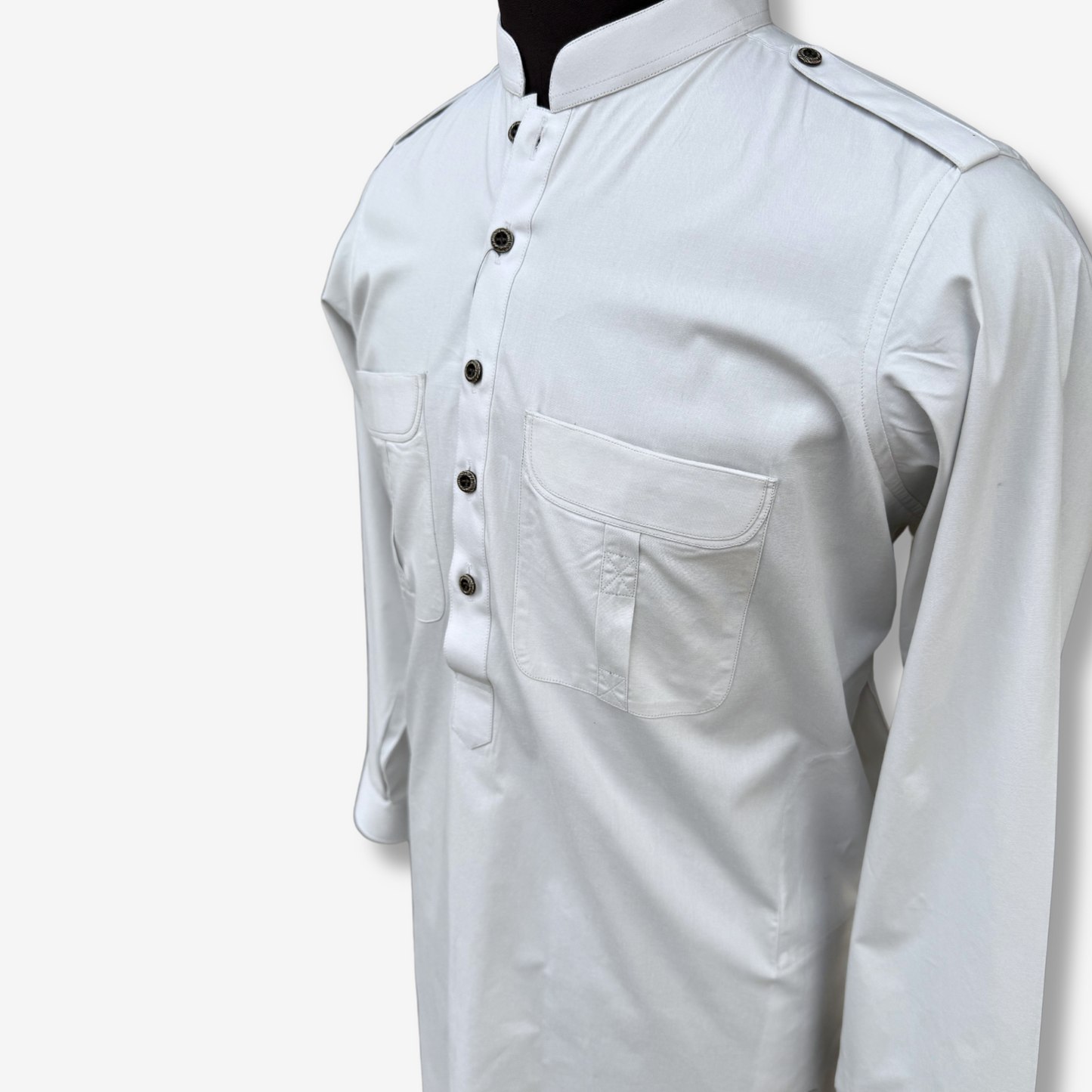 Men's Frost White Cotton Shalwar Kameez - 111007
