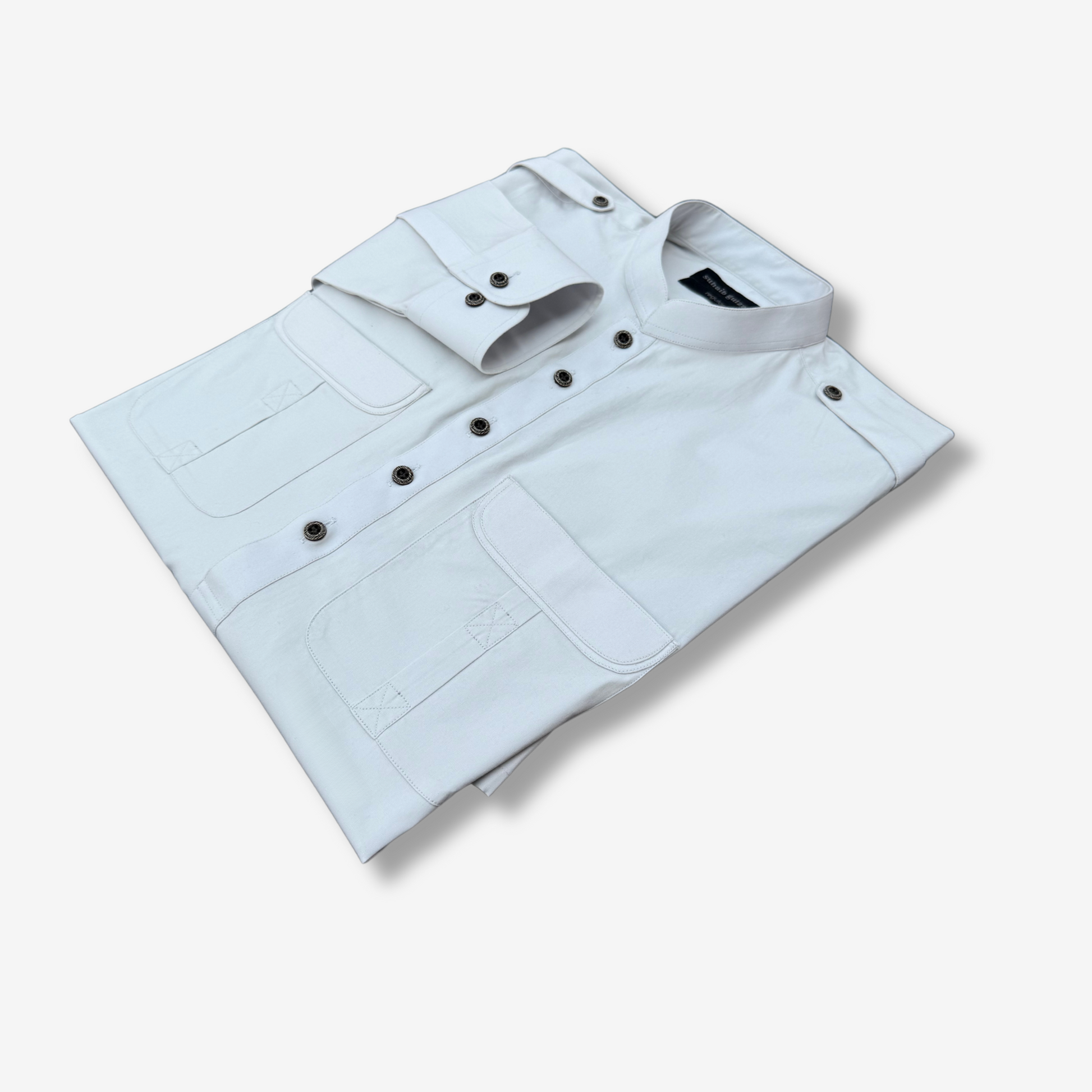 Men's Frost White Cotton Shalwar Kameez - 111007