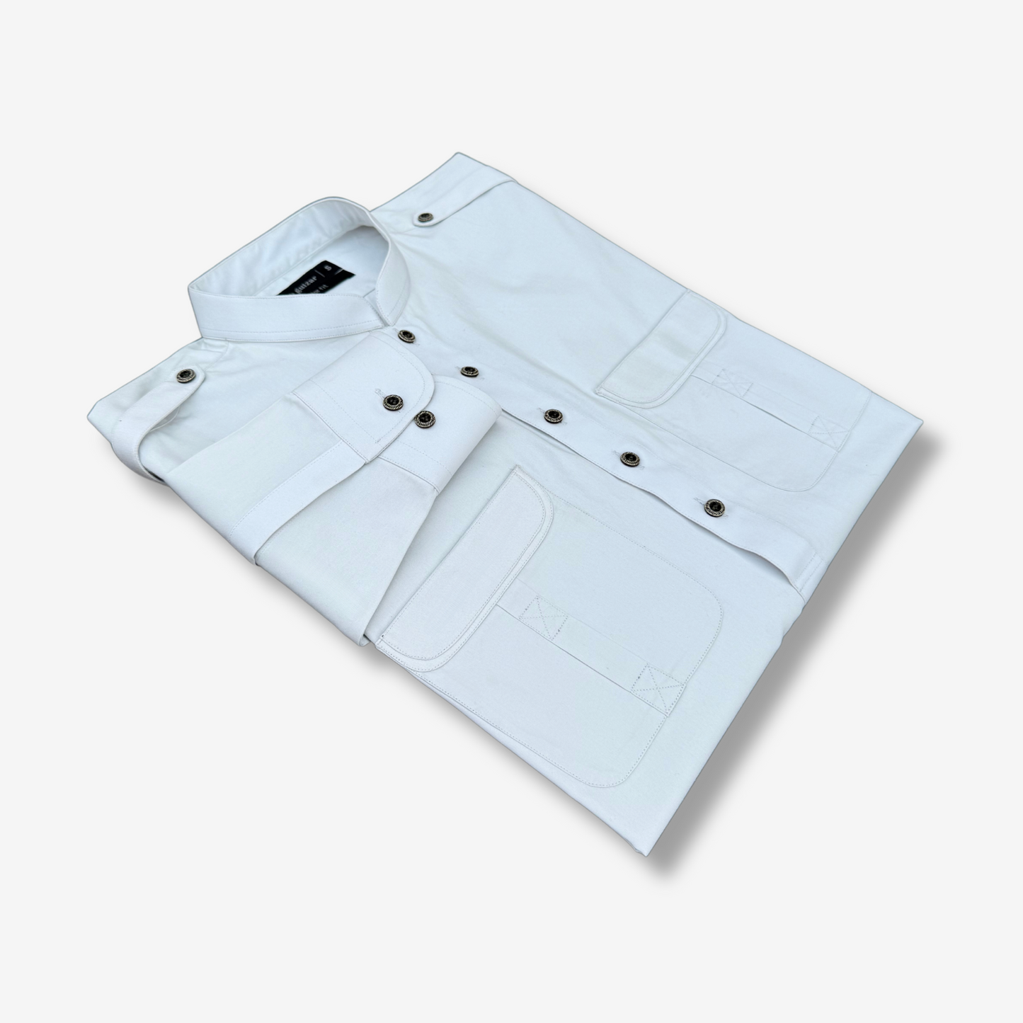 Men's Frost White Cotton Shalwar Kameez - 111007