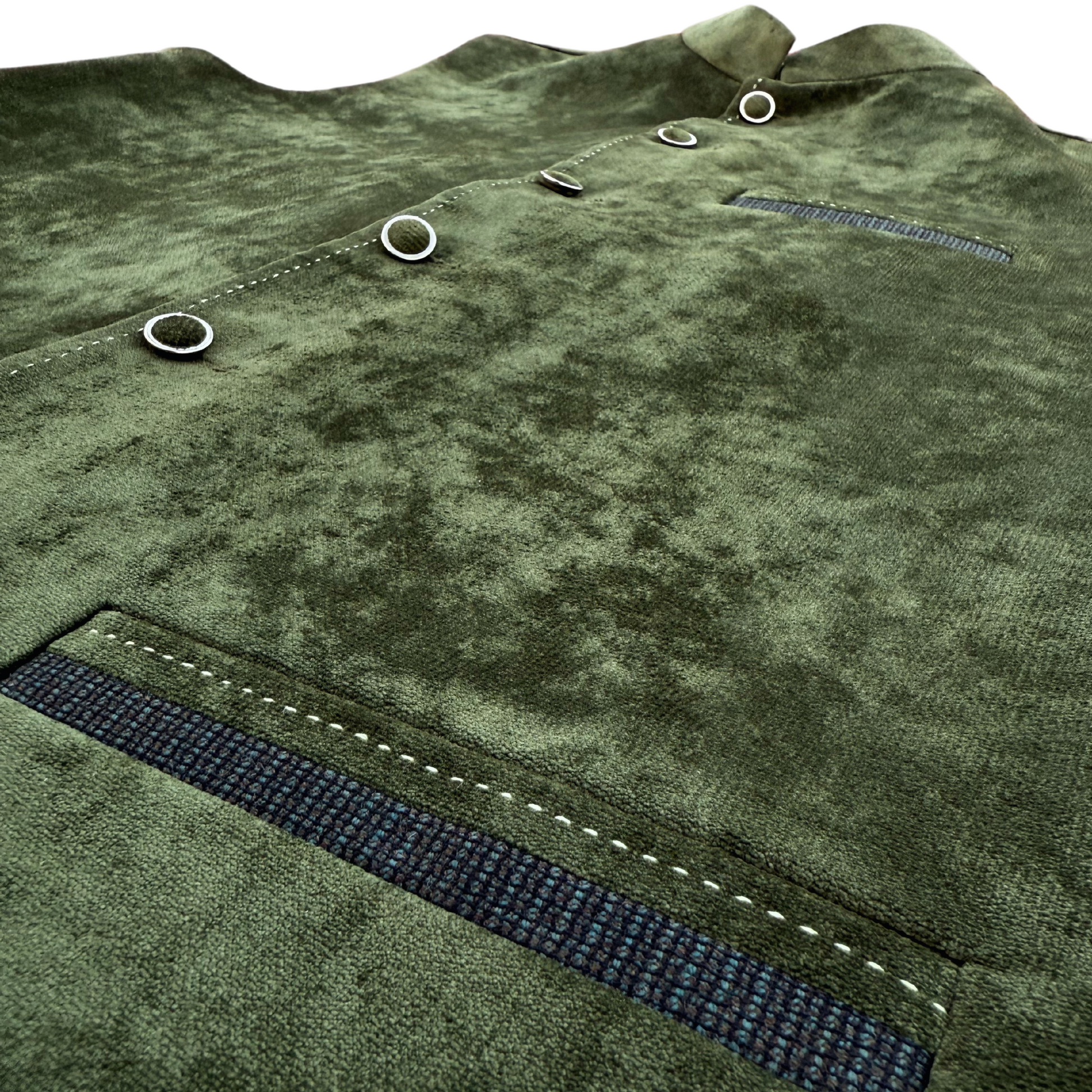Men's Fuscous Green Corduroy Waistcoat - 224003