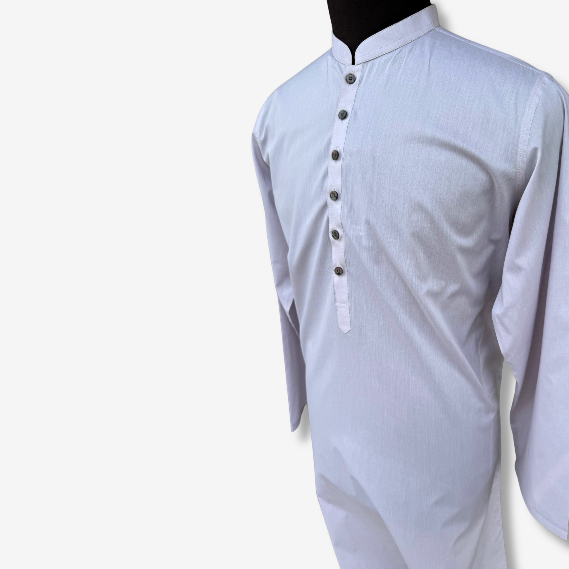 Men's Lavender Cotton Kurta - 551003