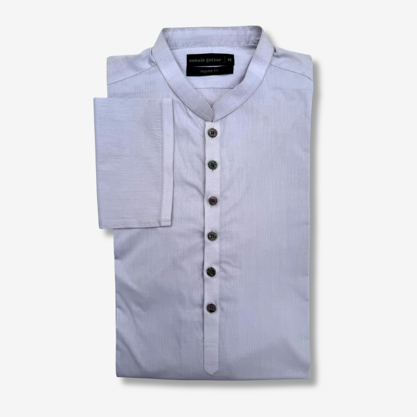 Men's Lavender Cotton Kurta - 551003