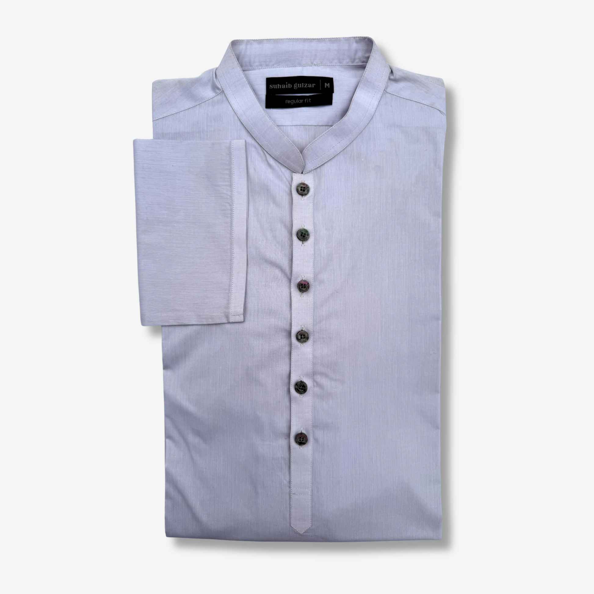 Men's Lavender Cotton Kurta - 551003