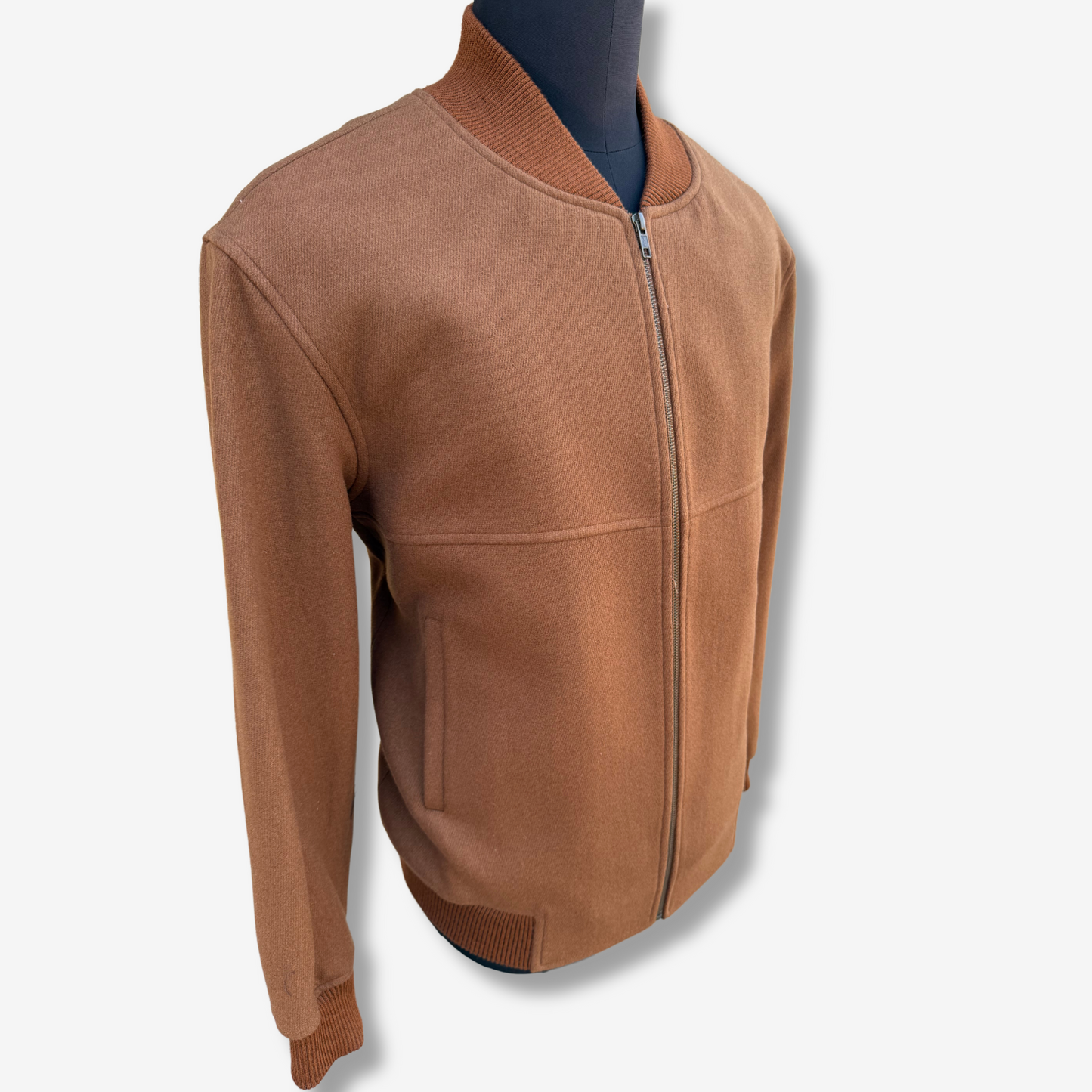 Men's Light Orange Bomber Jacket - 331008