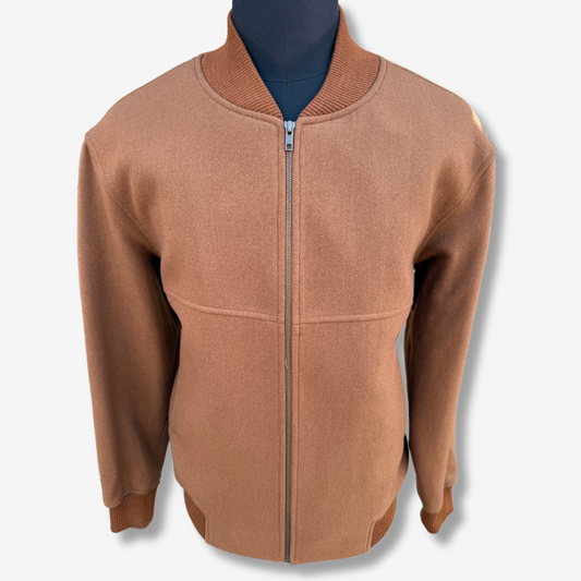 Men's Light Orange Bomber Jacket - 331008
