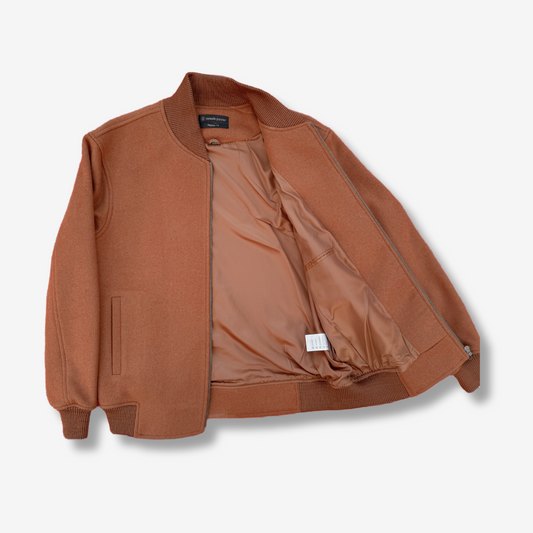 Men's Light Orange Bomber Jacket - 331008