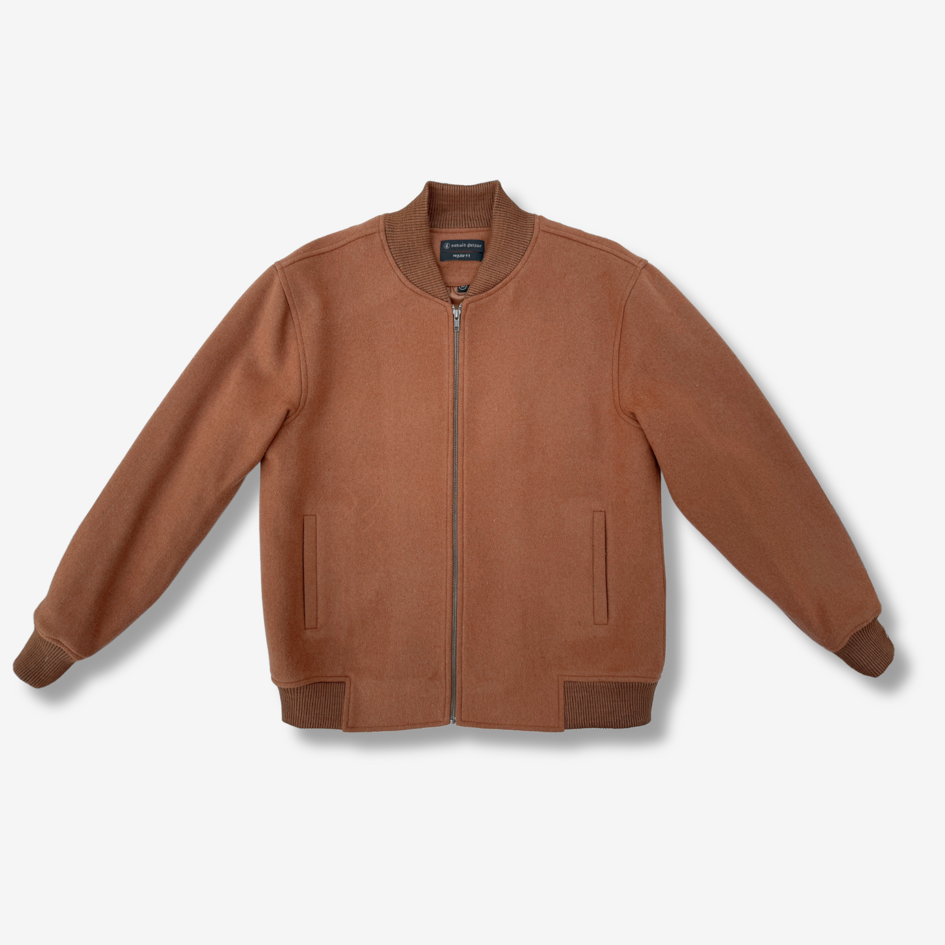 Men's Light Orange Bomber Jacket - 331008